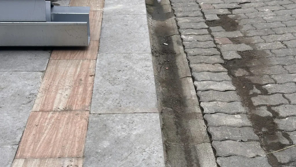 Bayburt gray olive stone natural floor stone paving